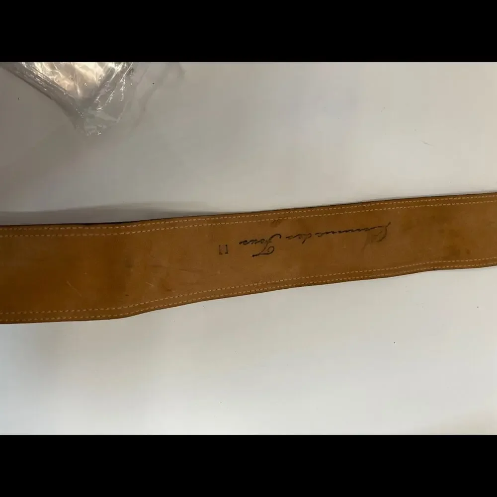 Vintage Comme Des Faus Brown Leather Belt‎